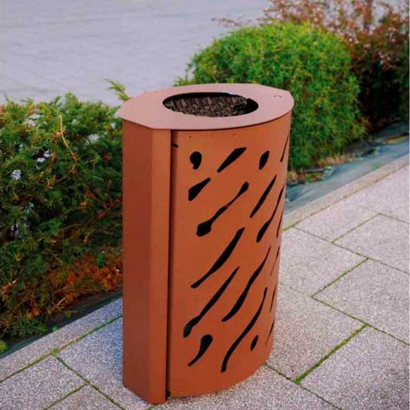 Paperera metàl·lica per exteriors model Venècia